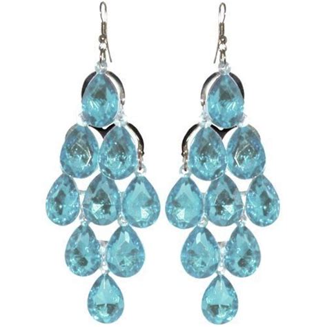 Chandelier Earrings In Turquoise With Silver Finish 5 99 Gemstone