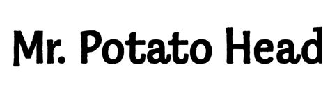 Mr Potato Head Font