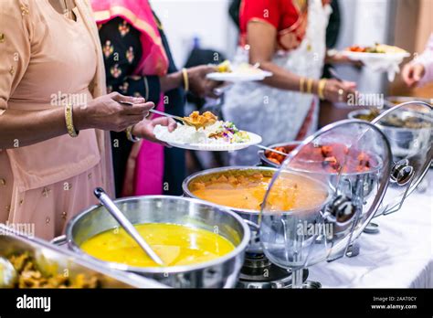 Authentic Indian Food Catering Close Up Stock Photo Alamy