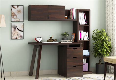 A study table for kids does not need to take up a lot of space. Buy Grande Kids Study Table With Drawers (Walnut Finish ...