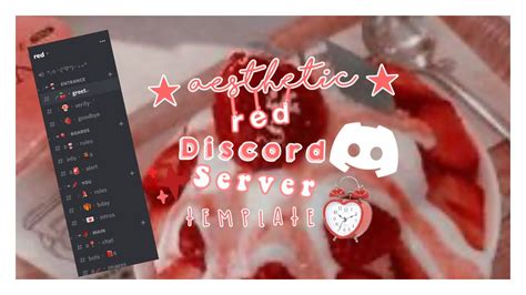 Free Red Aesthetic Discord Server Template Youtube