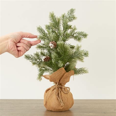 16 Snowy Artificial Blue Spruce Pine Tree With Burlap