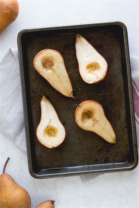 Roasted Pears With Buttery Chocolate Sauce And Smoked Sea Salt Lark