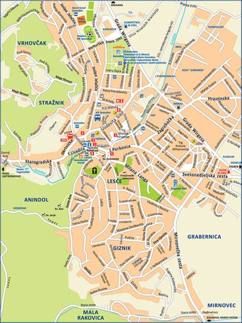 Karte Von Samobor Stadtplan Samobor
