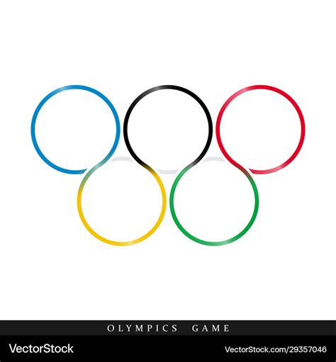 Olympic Rings Icon Royalty Free Vector Image Vectorstock