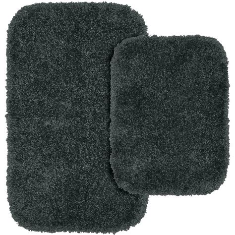 Sears carries bath rugs in styles and colors that fit any bathroom. Garland Rug Serendipity Dark Gray 21 in. x 34 in. Washable Bathroom 2-Piece Rug Set-SER-2pc-15 ...