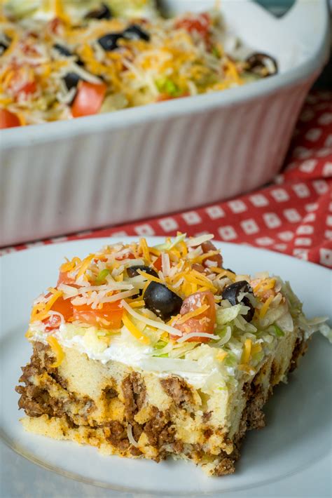 Cheesy Taco Casserole Love Food And Drink