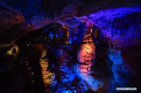 Tourists Visit Yaolin Karst Cave In Tonglu County Chinas Zhejiang