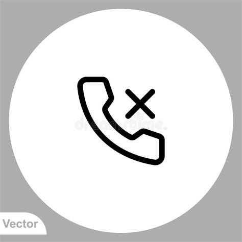 Missed Call Vector Icon Sign Symbol Stock Illustration Illustration