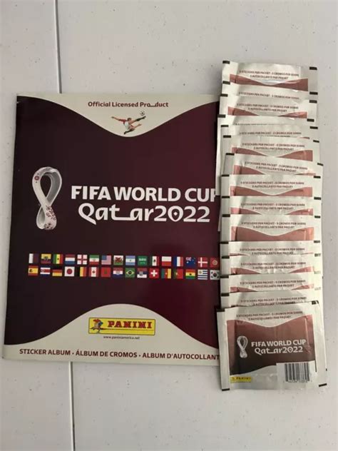 Fifa World Cup Qatar 2022 Sticker Album With Panini 15 Sticker Packets