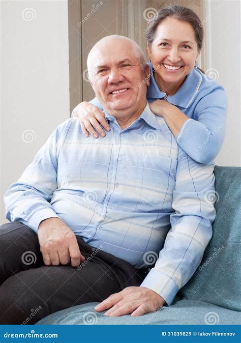 Happy Mature Woman With Smiling Husband Stock Image Image Of Looking
