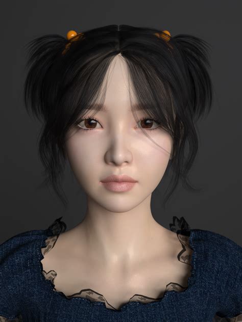 Beautiful Asian Women Girls With Flowers Real Doll 3d Girl Digital
