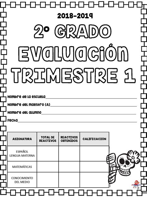 Examen EvaluaciÓn 1er Trimestre Todas Las Materias 1º Y 2º Grado