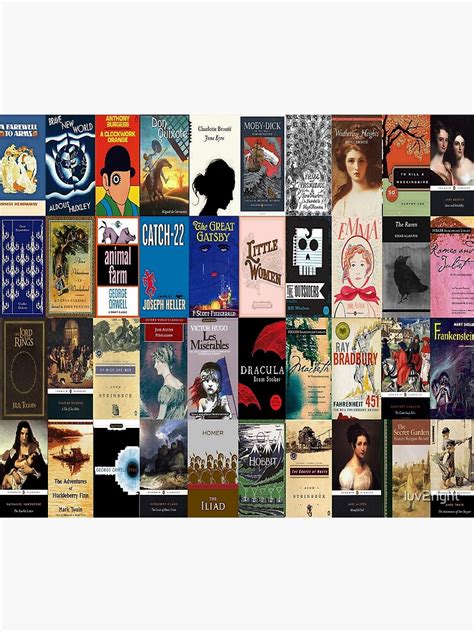 Classic Literature Book Covers Poster For Sale By Luv2right Redbubble