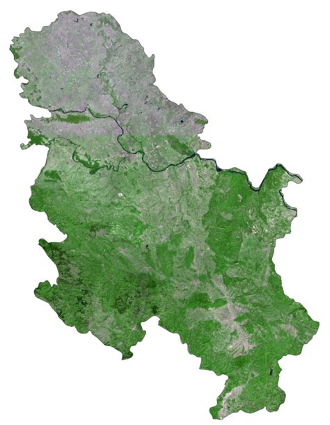 Map Of Serbia And Satellite Image Gis Geography