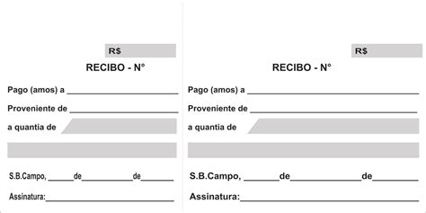 10 Folhas De Recibo Em Branco Para Imprimir E Preencher Online Cursos