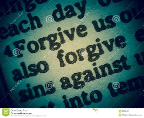 Forgive Us Our Sinslord´s Prayer Stock Image Image