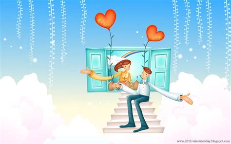 Cute Cartoon Couple Love Hd Wallpapers For Valentines Day