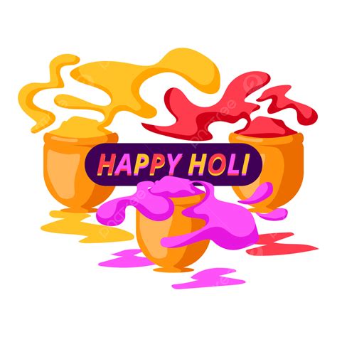 Happy Holi Color Vector Hd Png Images Colorful Happy Holi Design With