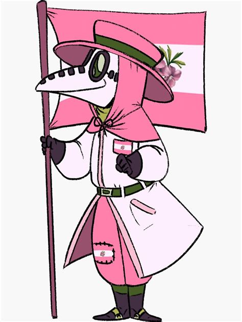 Sapphic Pride Plague Doctor Sticker By Soodie Redbubble