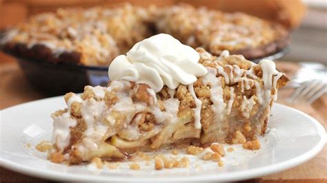 Fill unbaked pie crust according to recipe directions. Cinnamon Roll Dutch Apple Pie recipe from Pillsbury.com