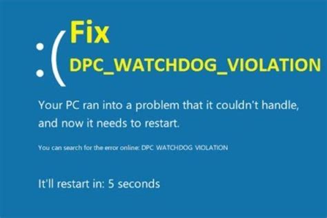 How To Fix Dpc Watchdog Violation In Windows 10 Best Solution