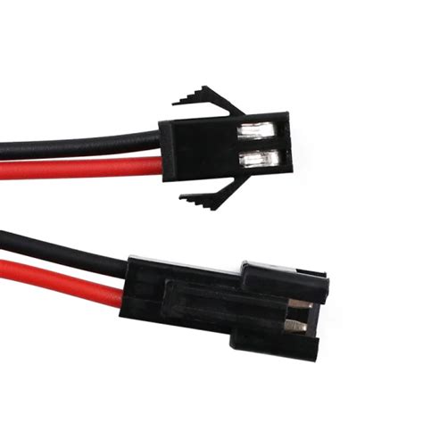 2 Pin Black JST SM Male And Female Connector Set Wired Railwayscenics