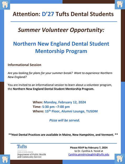 Northern New England Dental Student Mentorship Program – Tufts Dental