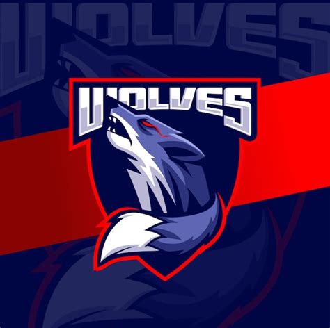 Premium Vector Wolves Head Mascot Esport Logo Design