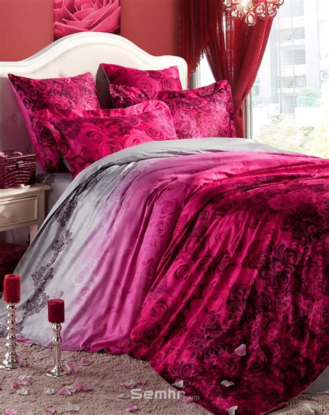 Dark Pink Crushed Velvet Bedding Bedding Design Ideas