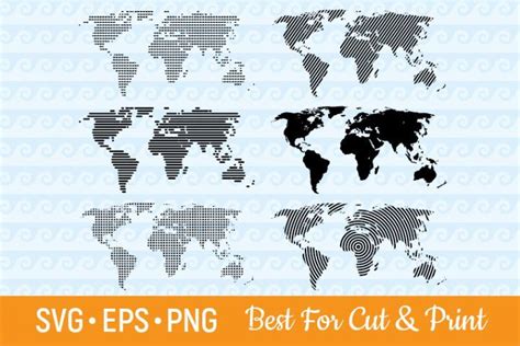 World Map Svg World Svg World Map Stylized Svg Map Vector Svgs Design Bundles Svg