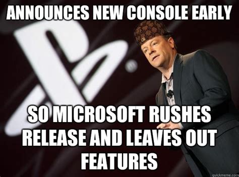 Announces New Console Early So Microsoft Rushes Release And Leaves Out