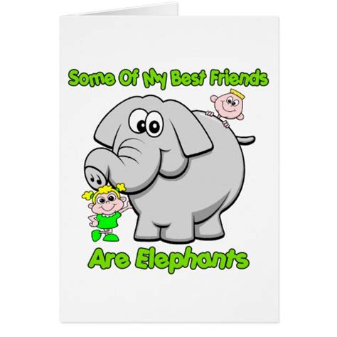 Elephant Best Friends Cards Zazzle