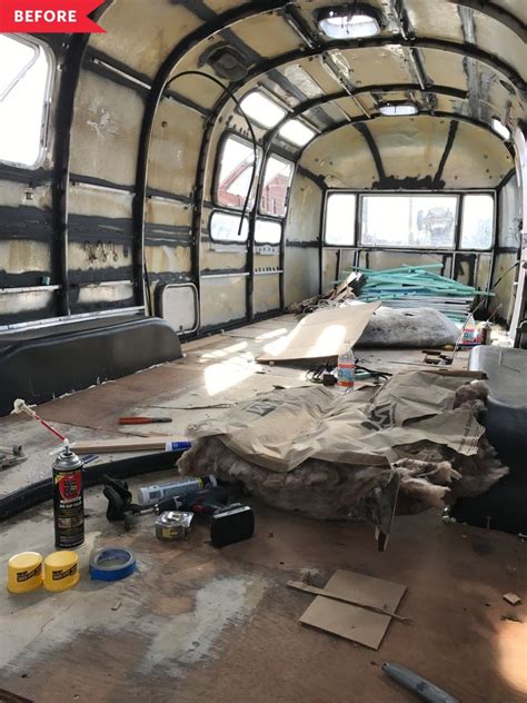 Before And After A Previously Abandoned Airstreams Transformation Is