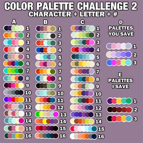 Color Palette Challenge 2 Closed By Arachnide Pool On Deviantart