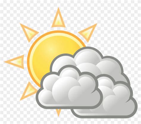 Sunny Clipart Weather Forecast Symbol Partly Cloudy Weather Symbol