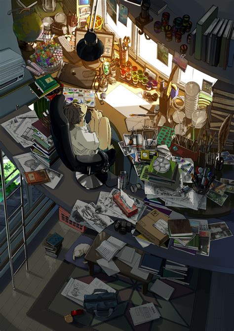 Amazing Messy Room Animation Art Anime Art Anime Scenery