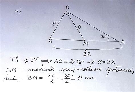 Punctul M Este Mijlocul Ipotenuzei Ac A Triunghiului Dreptunghic Abc