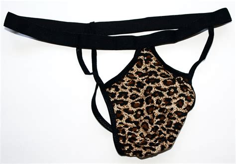 G Mens String Pouch Thong Leopard Tiger Printed Ebay