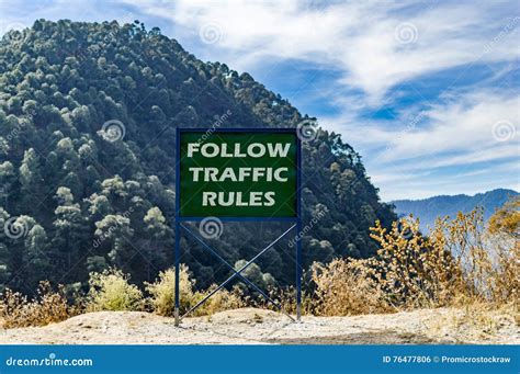 Follow Traffic Rules Stock Photo Image Of Symbol Information 76477806