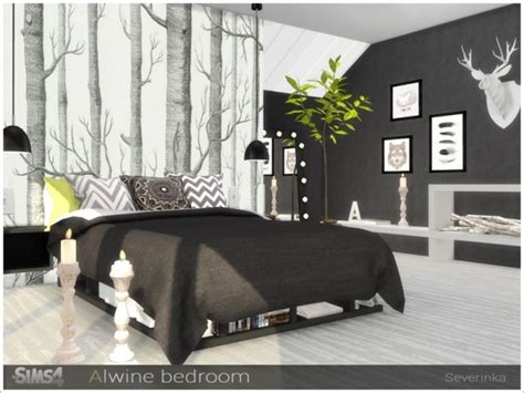 The Sims Resource Alwine Bedroom By Severinka • Sims 4 Downloads