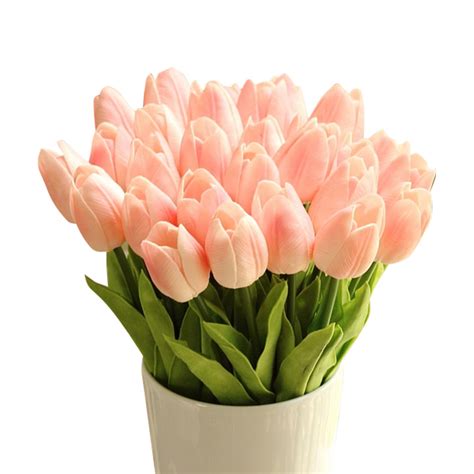 10pcs Artifical Real Touch Pu Tulips Flower Bouquet Home Wedding Decor Ebay