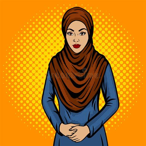 Beautiful Hijab Girl Vector Illustration Editorial Photography