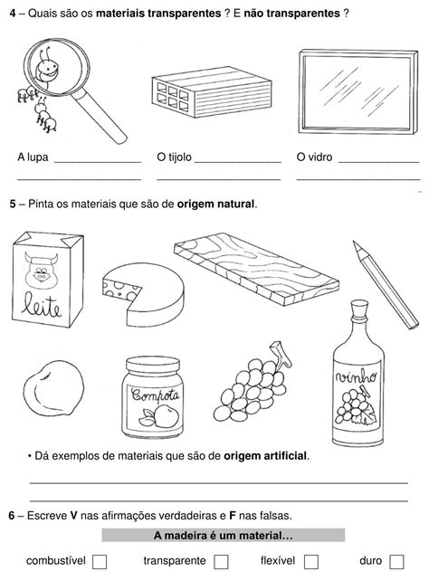 Atividade Sobre Os Materiais Image To U