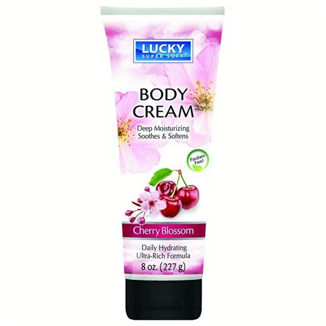 Lucky Super Soft Cherry Blossom Daily Body Cream Deep Moisturizing Soothes And Softens Your