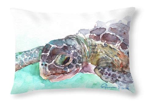 Sea Turtle X By Claudia Hafner Sea Turtle Pillow Sale