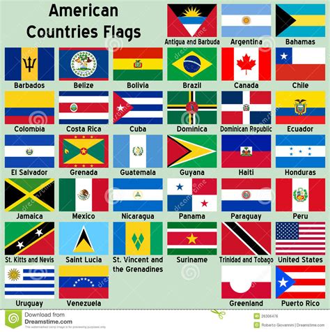 American Countries Flags stock vector. Illustration of ecuador - 26306476