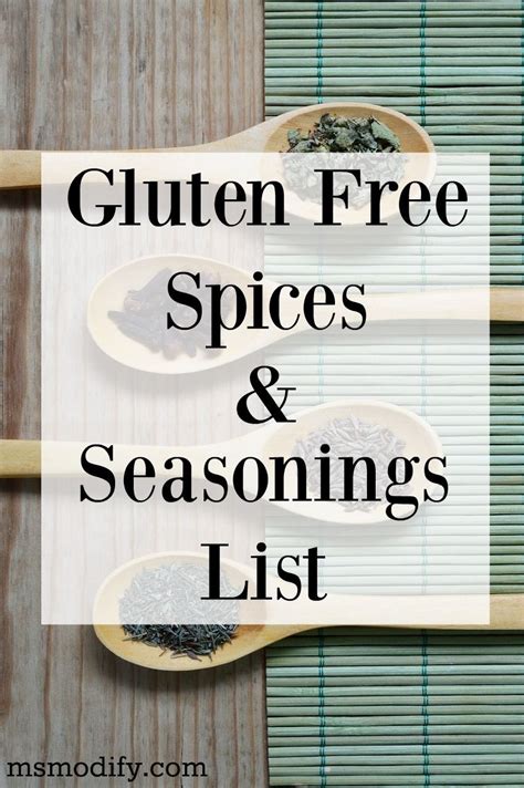Eat away your concern and order your favourite food now! Gluten Free Spices & Seasonings List | Gluten free spices ...