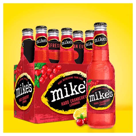 Mikes Hard Lemonade Beer Malt Beverage Premium Hard Cranberry