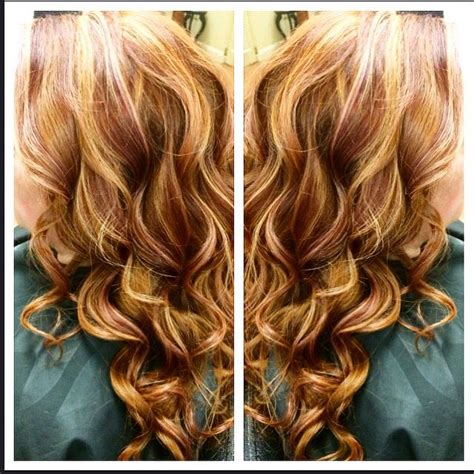 The best celebrity highlights to get for summer. Copper blonde base hair color with blonde and violet ...